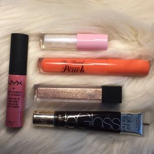 Lipgloss bundle (inc Winky Luxe, Too Faced, Jouer)